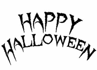 Happy Halloween - Self inking stamp (46 x 16mm)