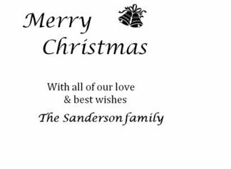 Merry Christmas - Personalised Self inking stamp - 57 x 21 mm