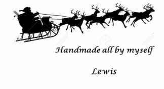 Kids Handmade stamp for cards - Santa - Self inking stamp 57x21mm