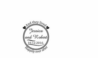 Happily Ever After - Self Inking Customised stamp 42mm