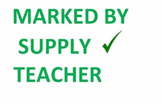 Marked by Supply Teacher - Self inking stamp 28 x 28mm