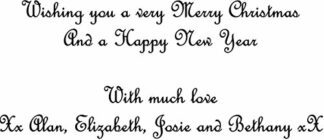 Personalised Handwritten Christmas Card - self inking stamp - 73 x 35 mm