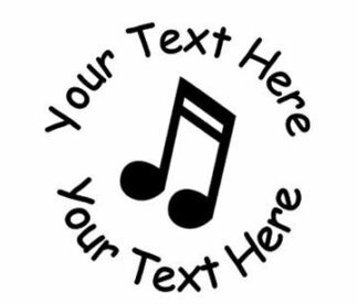 22mm Pre-Inked Custom, Personalised Teacher Stamp - Music