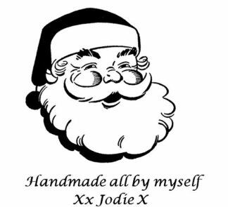 Kids Handmade stamp for cards - Jolly Santa - Self inking stamp 57x21mm