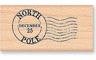 North Pole Santas self inking stamp - 57 x 21mm