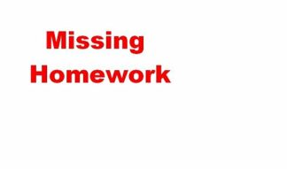 Missing Homework - self inking teacher stamp 36 x 13mm