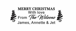 Christmas Card Message stamp -Personalised self inking stamp 57 x 21mm