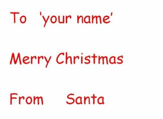 Personalised from Santa stamp - 28 x 28 mm