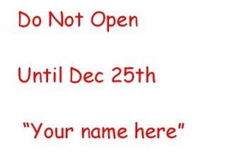 Do not open until Dec 25th - personalised name stamp - 36 x 13mm