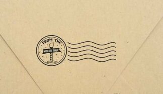 North Pole post mark stamp - self inking 46 x 16mm