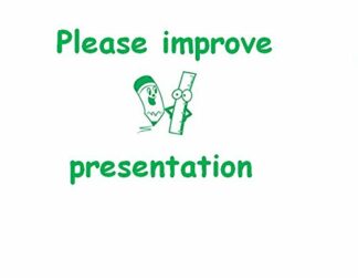 Please improve presentation - teacher stamp - Green 28 x 28 mm