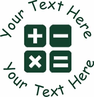 22mm Pre-Inked Custom, Personalised Teacher Stamp - Maths