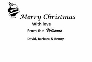 Christmas card personalised stamp - Santa - 57 x 21mm