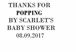 Baby Shower Invitation personalised self inking stamp 57 x 21 mm