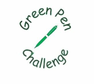 The Green Pen Challenge stamp - 22mm
