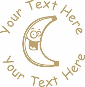 22mm Pre-Inked Custom, Personalised Teacher Stamp - Smiling Banana