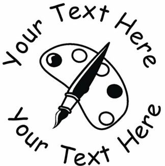 22mm Pre-Inked Custom, Personalised Teacher Stamp - Art