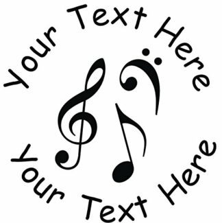 22mm Pre-Inked Custom, Personalised Teacher Stamp - Music/Performing Arts