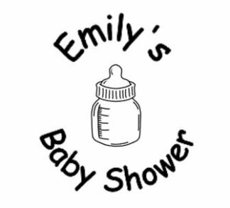22mm Pre-Inked Custom, Personalised stamp - baby bottle