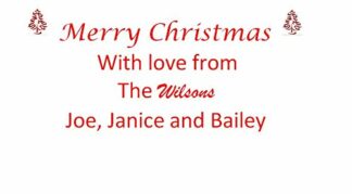 Christmas card personalised stamp - Trees - 57 x 21mm