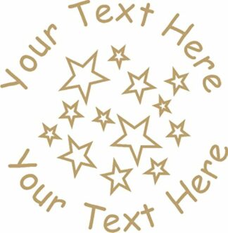 22mm Pre-Inked Custom, Personalised Teacher Stamp - Gold stars