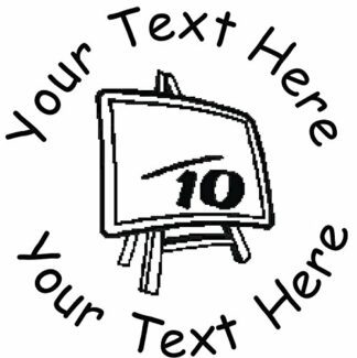 22mm Pre-Inked Custom, Personalised Teacher Stamp - Marks out of Ten!