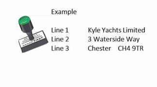 Personalised Low Cost Rubber Stamp 100x12mm [3 lines]