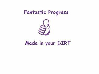 Fantastic Progress made in your DIRT - Self inking teacher reward stamp - 28mm Violet Ink