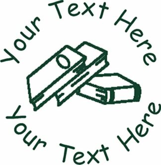 22mm Pre-Inked Custom, Personalised Teacher Stamp - Books/English/Reading