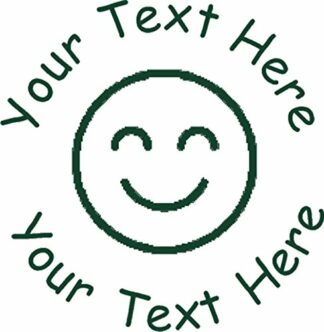 22mm Pre-Inked Custom, Personalised Teacher Stamp - Happy face