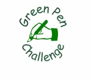Green Pen Challenge - Pre inked stamp - 22mm (a