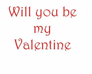 Will you be my Valentine - self inking stamp - 28mm Red ink
