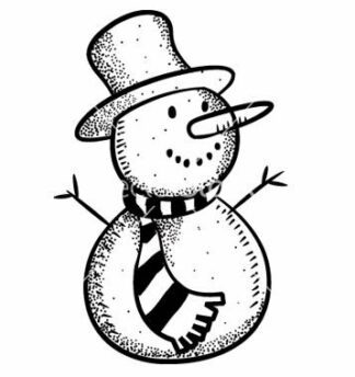 Loyalty Card Self Inking stamp - Snowman