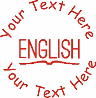 22mm Pre-Inked Custom, Personalised Teacher Stamp - English