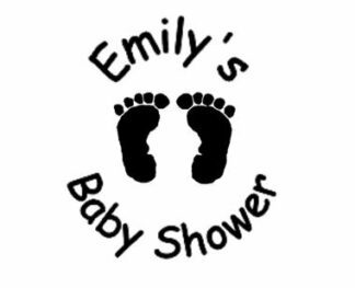 22mm Pre-Inked Custom, Personalised stamp - Tiny Baby Feet