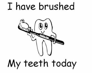 I have brushed my teeth - self inking stamp - 28mm