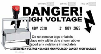 COLOP Custom Heavy Duty Microban Date Stamp - up to 11 Lines of Text (Left and Right Hand Date Option)