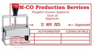 COLOP Custom Heavy Duty Microban Date Stamp - up to 11 Lines of Text