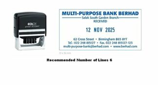 COLOP Printer 60 Custom Date Stamp (Centred Date)