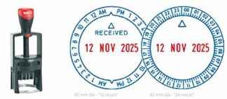 COLOP Custom Heavy Duty Microban Date Stamp - up to 5 Lines of Text (Including Date)