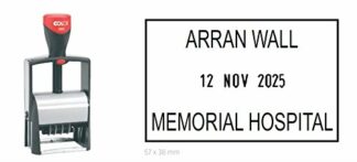 COLOP Custom Heavy Duty Microban Date Stamp - up to 7 Lines of Text (Including Date)