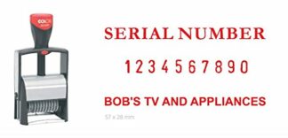 COLOP Custom Heavy Duty Microban Date Stamp - up to 5 Lines of Text (Including Date)