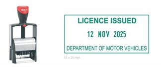 COLOP Custom Heavy Duty Microban Date Stamp - up to 5 Lines of Text (Including Date)