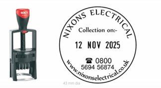 COLOP Custom Heavy Duty Microban Date Stamp - up to 7 Lines of Text (Including Date)