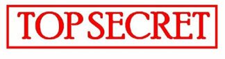 Top Secret - Self Inking Stamp - Red ink - 36 x 13mm