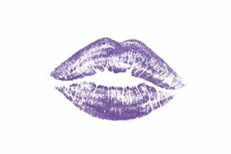 Loyalty Reward Card Self Inking Stamp - Violet Kiss Lips 11mm