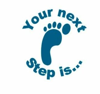 Your Next Step is - 22mm pre inked teacher reward stamp