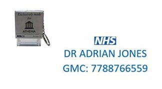NHS - DOCTORS - PERSONALISED SELF INKING STAMP WITH HANDY KEYRING 36 X 13MM