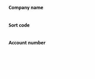 Personalised Company/Personal Bank Details Stamp - 27 x 67 mm
