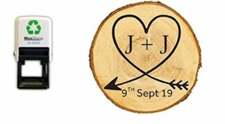 Personalised Save The Date Initials - self Inking Stamp 34 x 34 mm